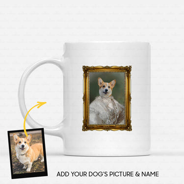 Personalized Dog Gift Idea - Royal Dog's Portrait 36 For Dog Lovers - White Mug